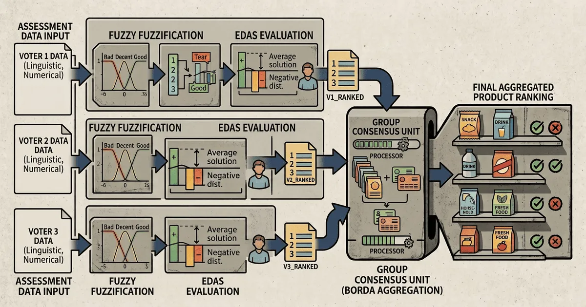 Group decision support system algorithmic flow